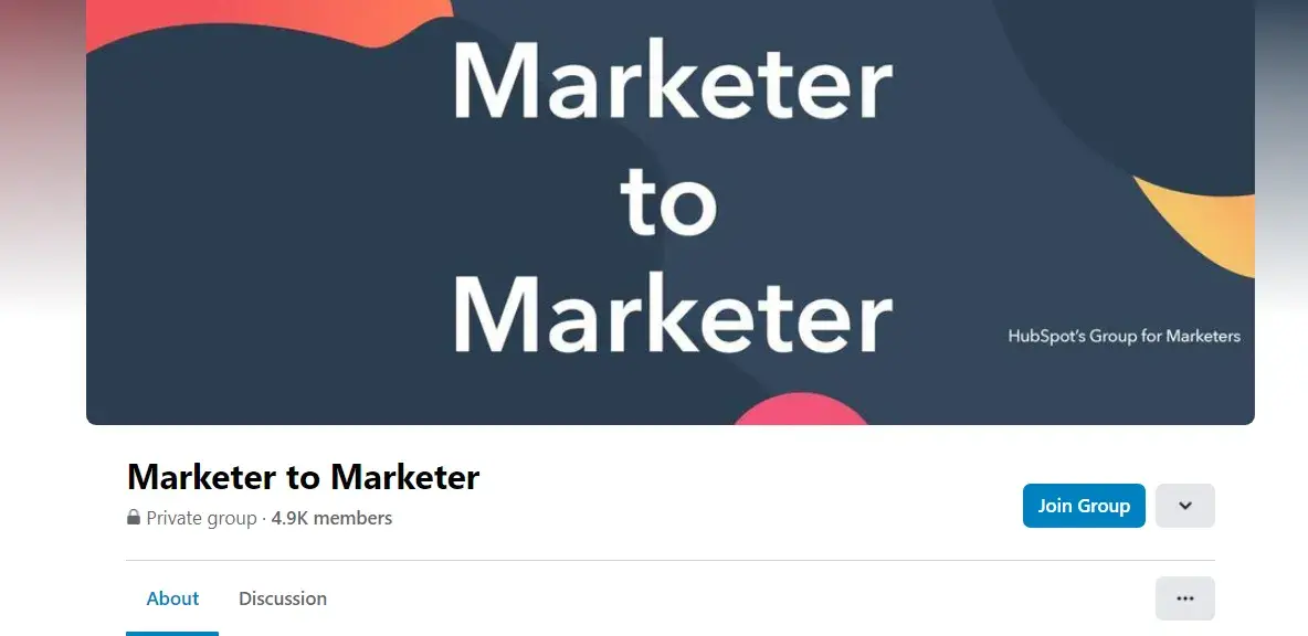 Marketer to Marketer Facebook page