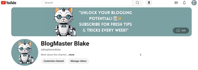 BlogMaster Blake YouTube Channel 