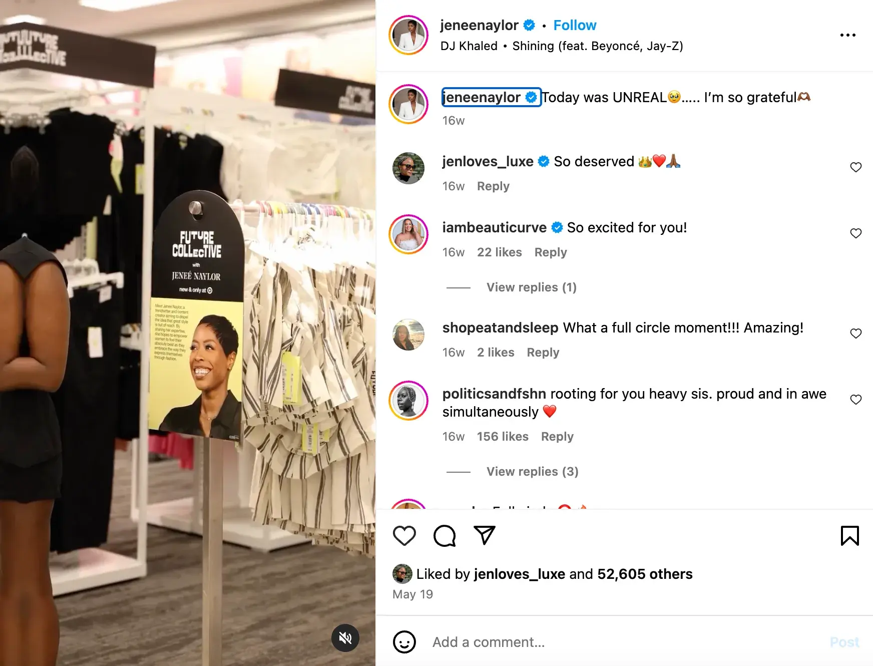 Target Jenee Naylor instagram post, marketing strategy https://www.instagram.com/p/C7K9VYkoKrU/ 