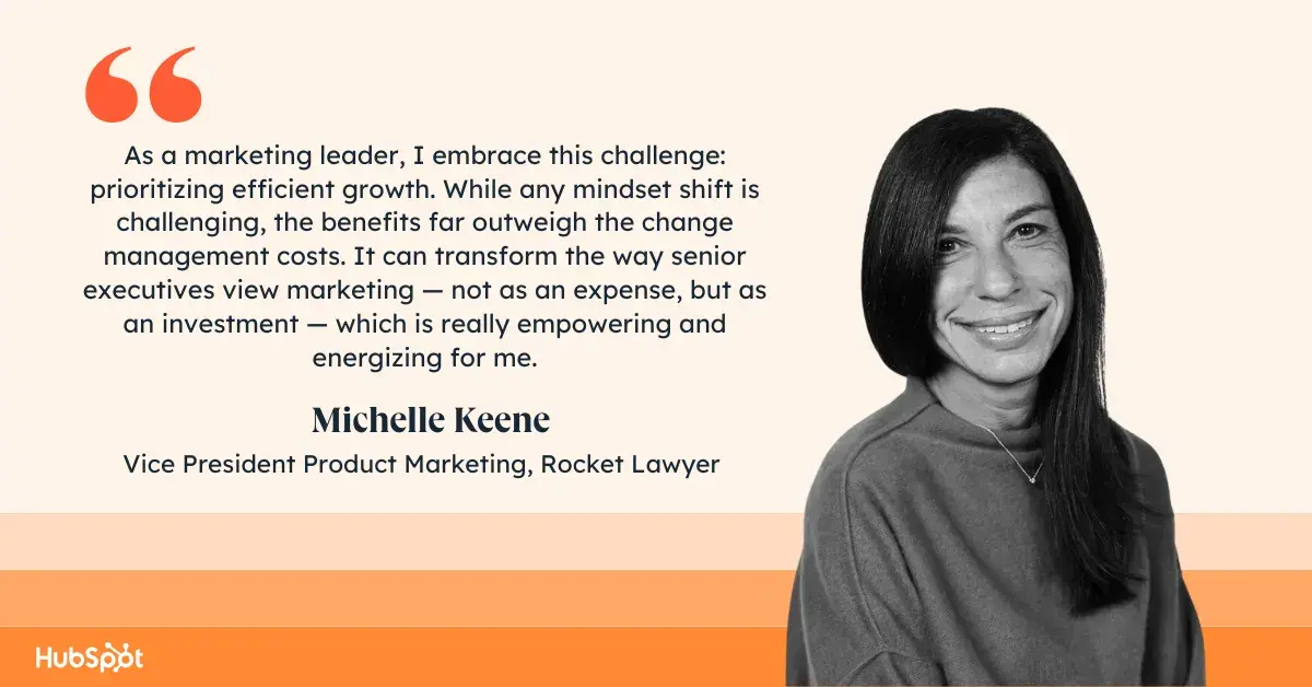 Graphic showing quote from Michelle Keene, VP of Product Marketing at Rocket Lawyer