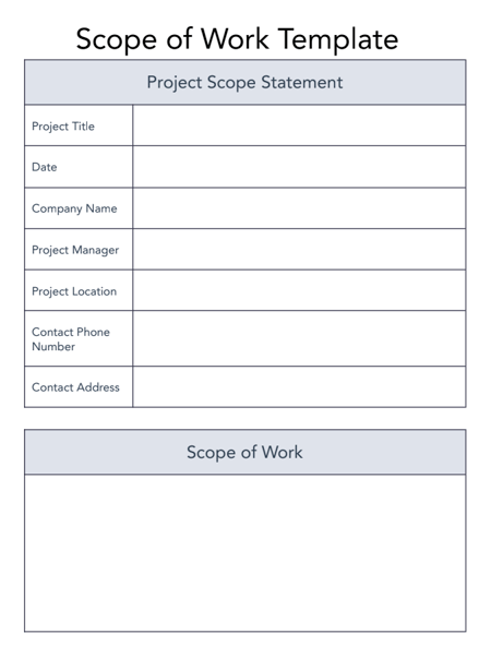 scope of work template