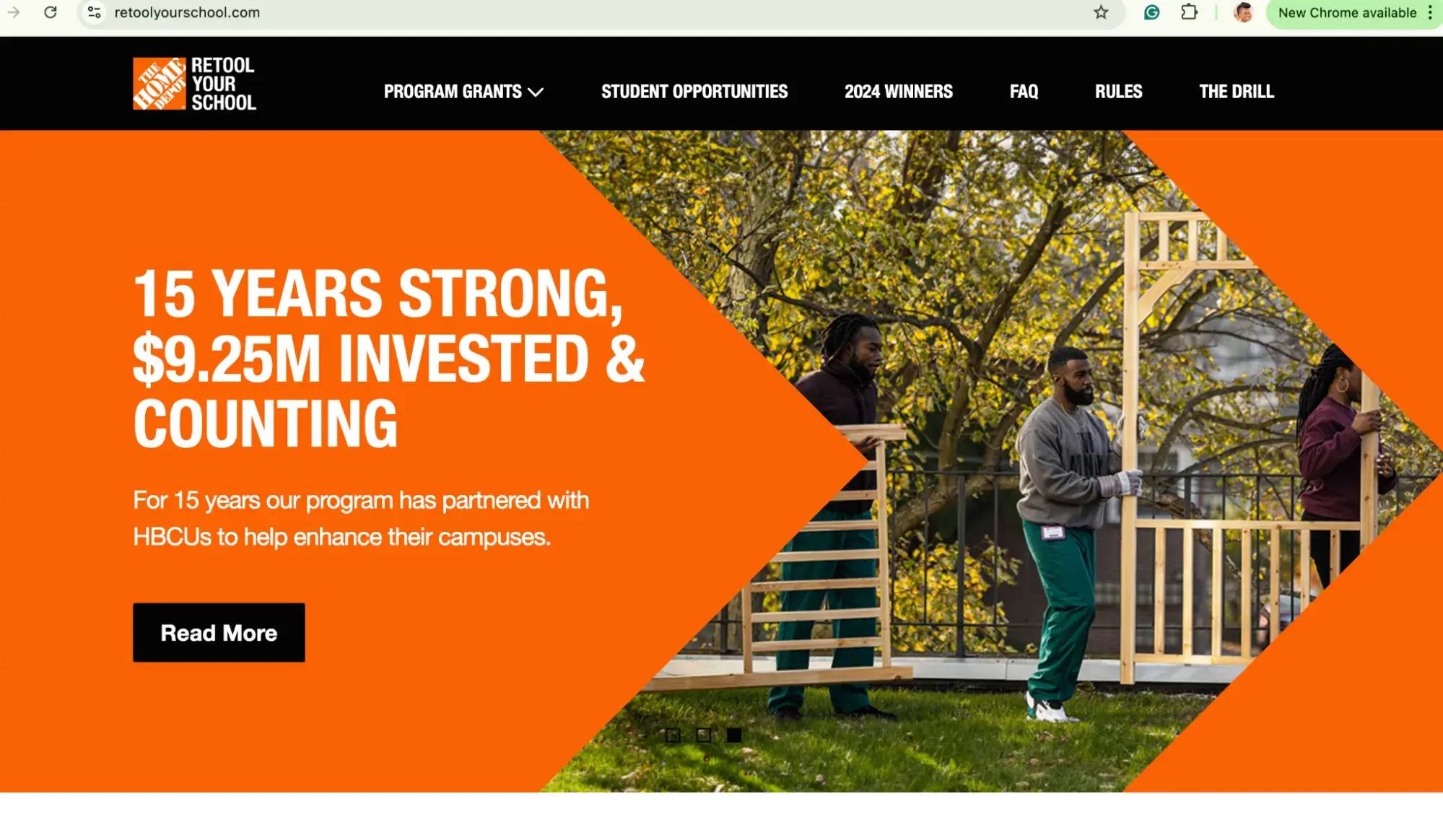 Home Depot's Commitment to the HBCU Website Hero Image