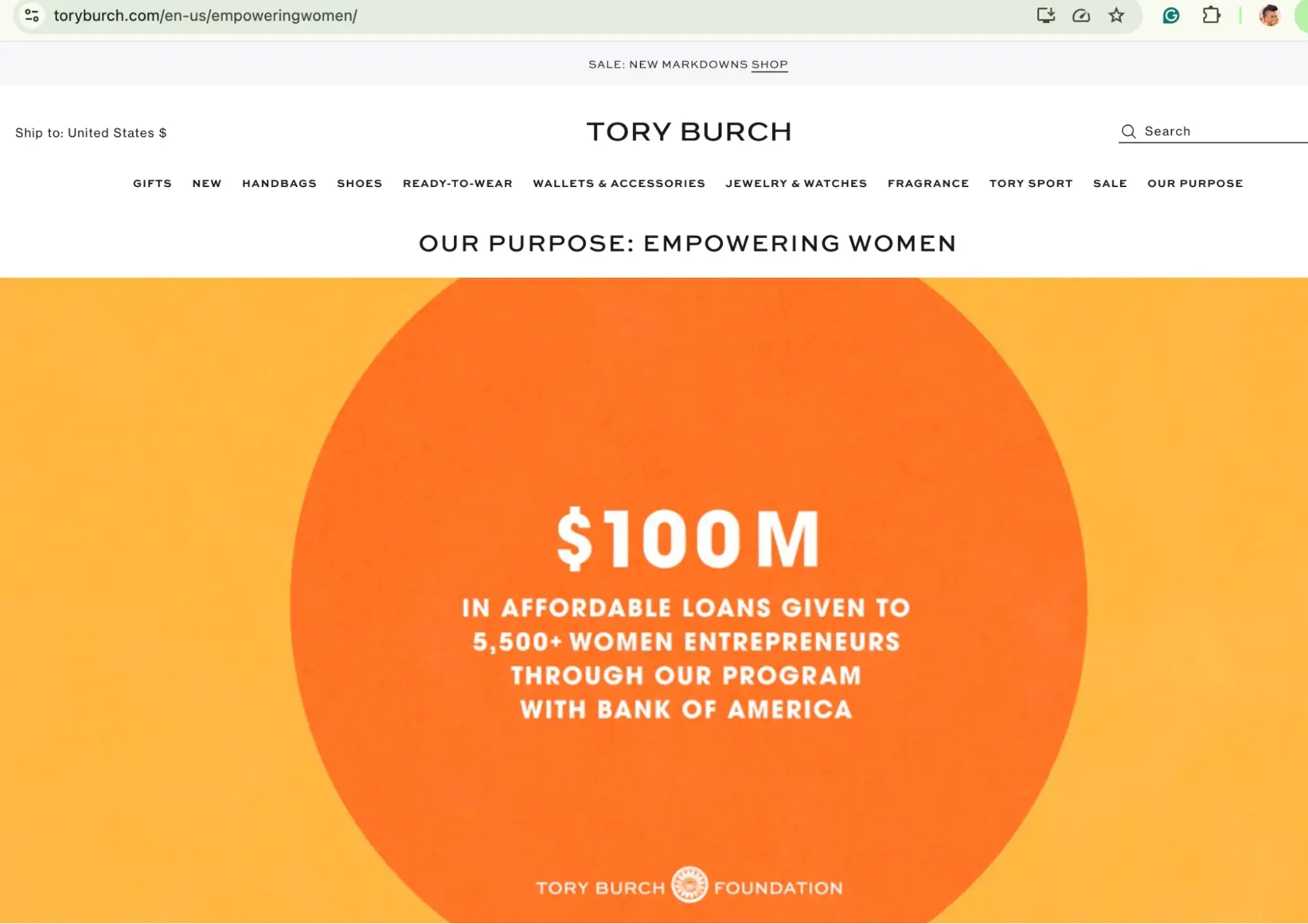 tory burch website