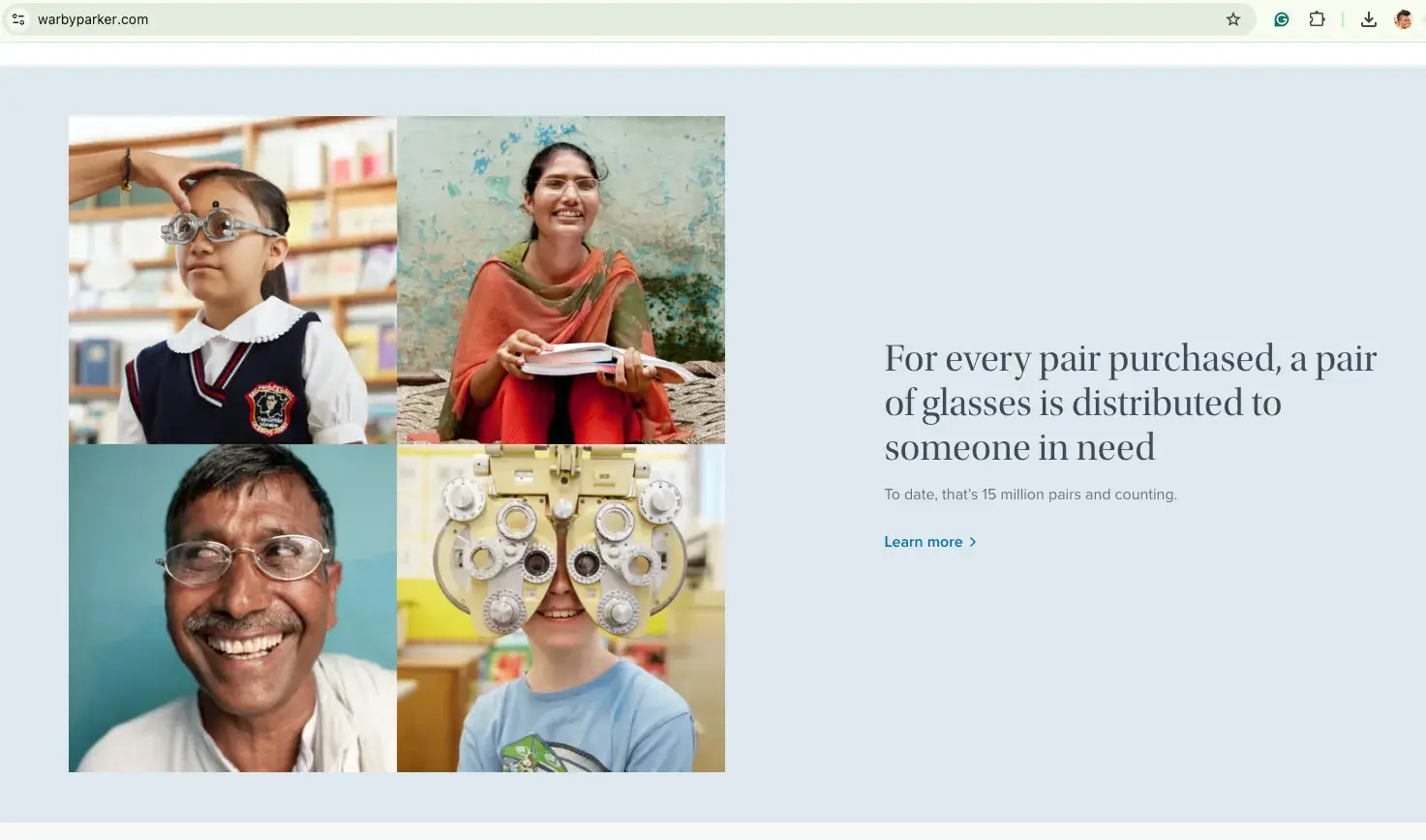 Warby Parker website