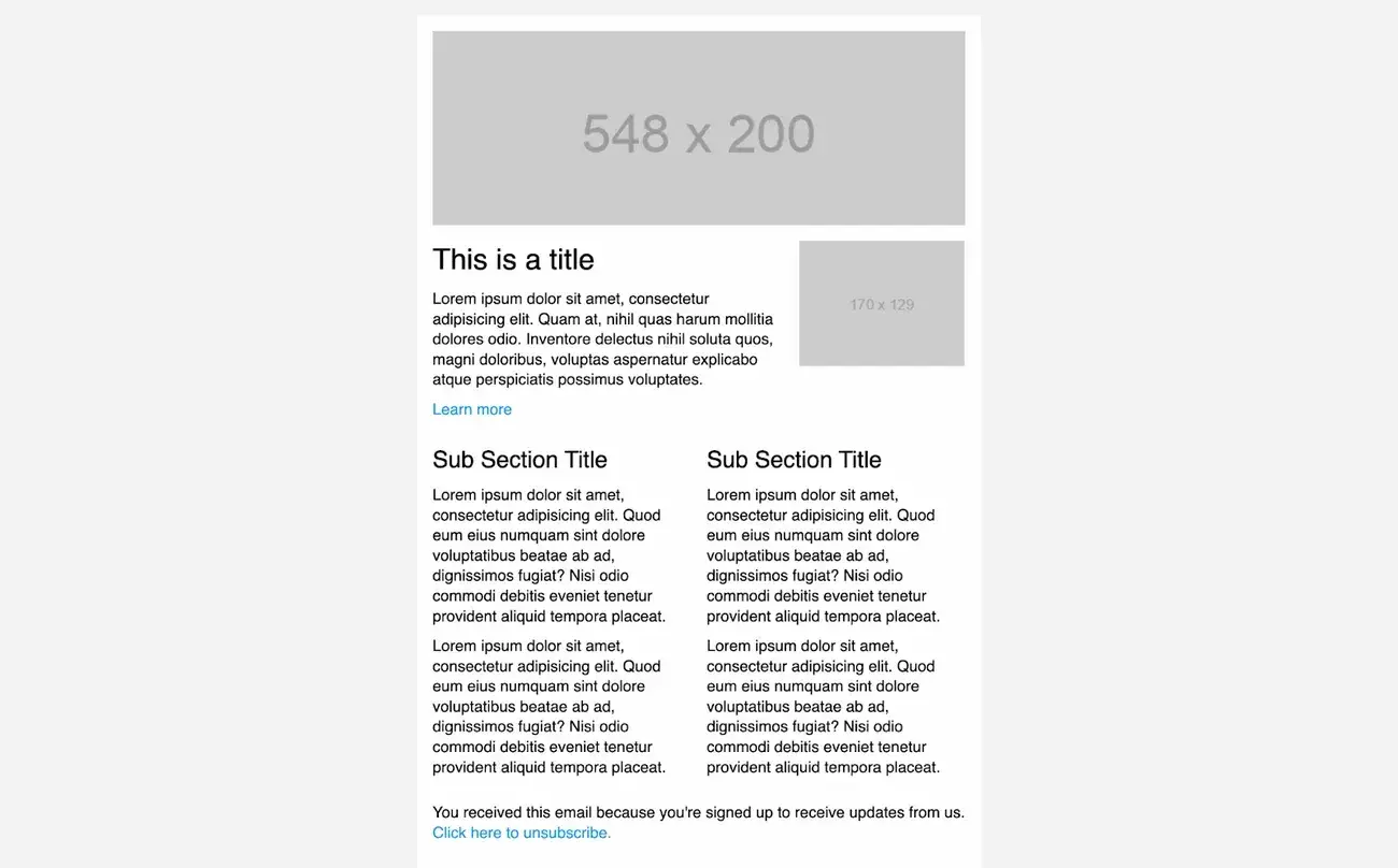 free email newsletter templates: zurb