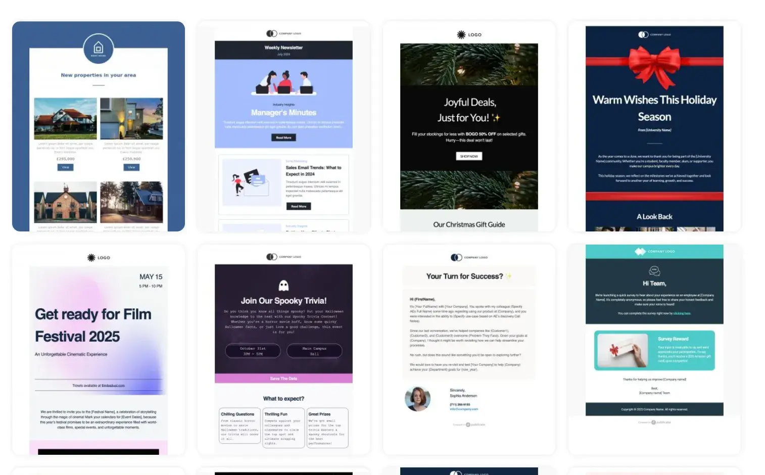 free email newsletter templates from publicate