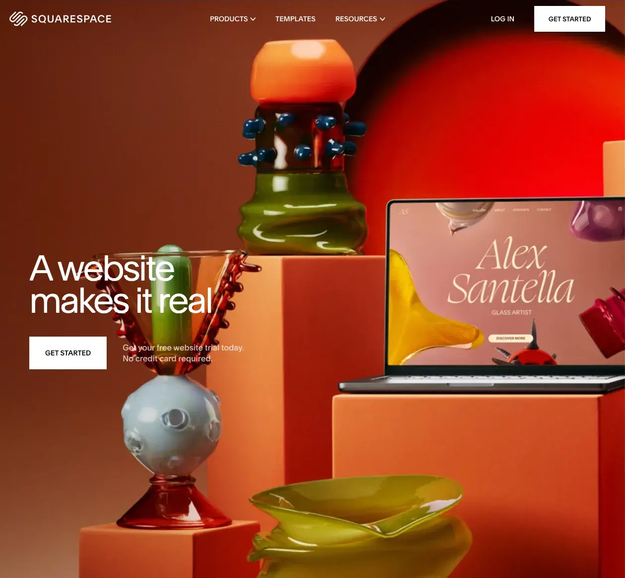 Exemples de pages de destination Saas que nous aimons : squarespace