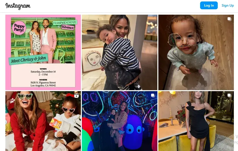 chrissy teigen instagram page pictures, public relations strategy