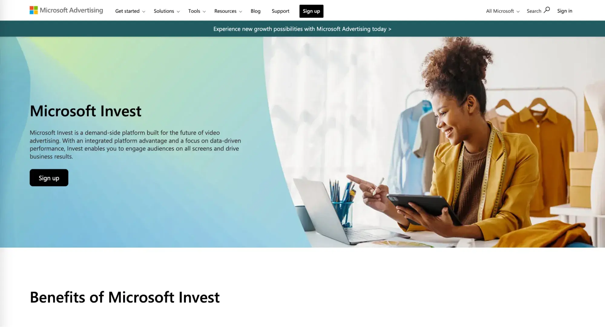 media buying, microsoft invest website