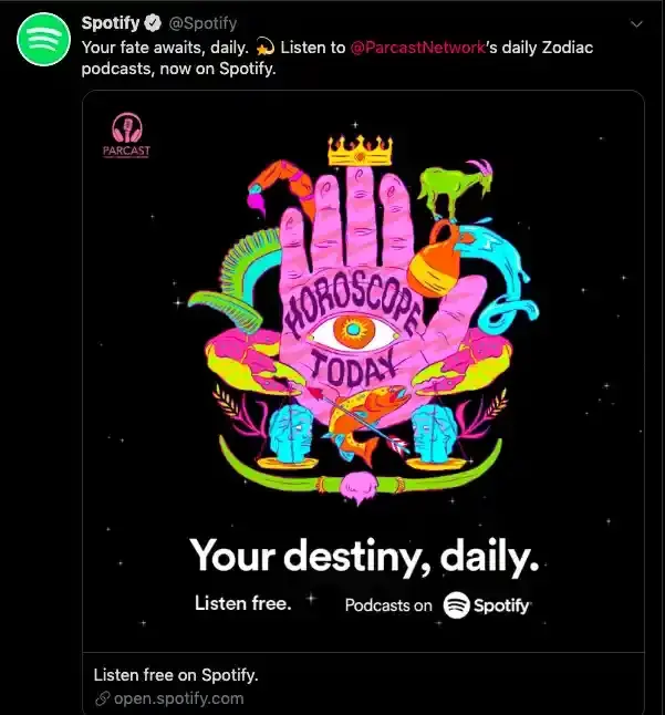 marketing traditionnel vs marketing numérique, publicité Spotify