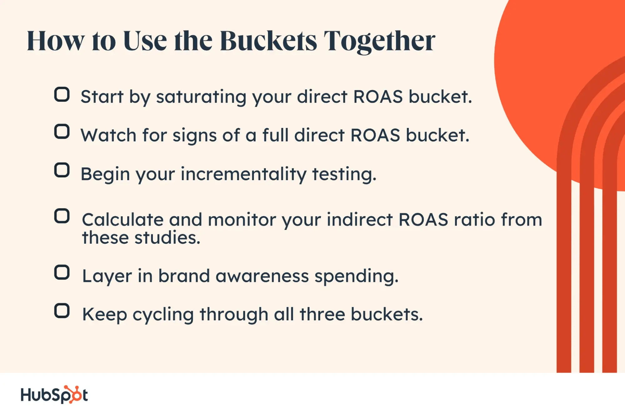 Checklist: How to Use Buckets Together