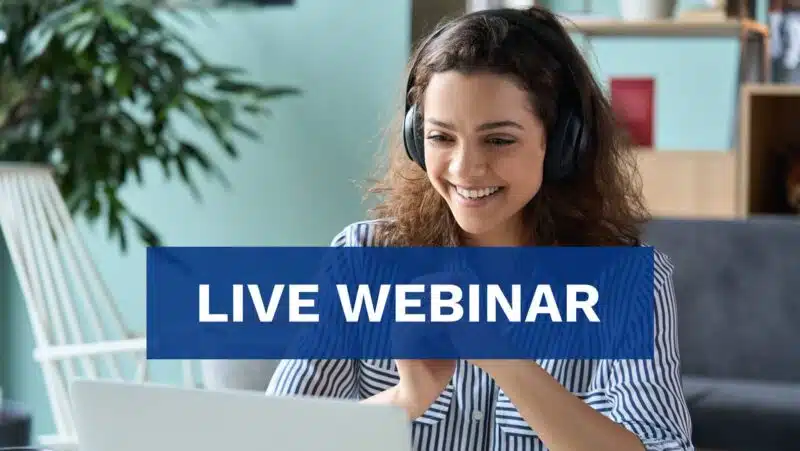 Live webinar Reserve your place