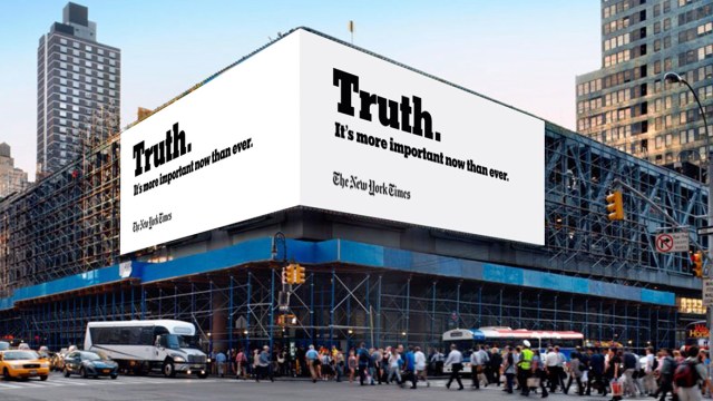 "The truth is more important than ever." 