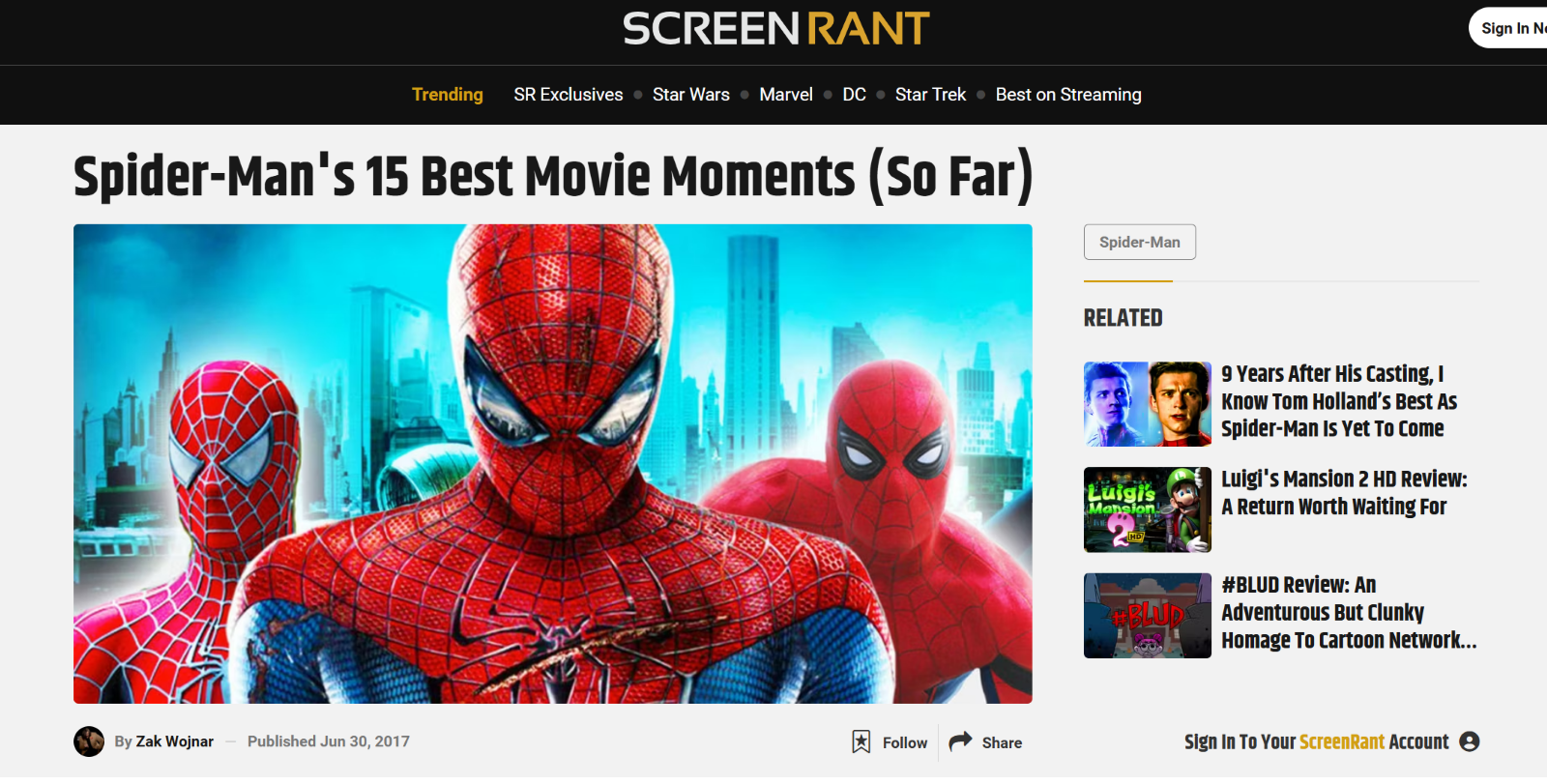 Les 15 meilleurs moments de film de ScreenRant Spider-Man 